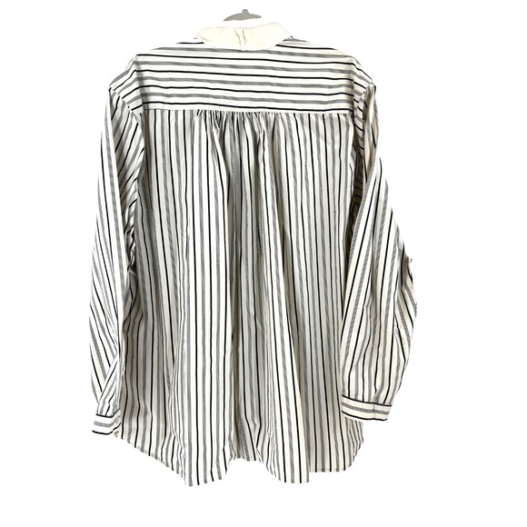 Wah Maker Western Bib Front Band Collar Pullover Shirt Men's L Striped USA VTG - Picture 6 of 7